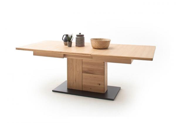 Esstisch BARCELONA 180 (230)/100 cm Balkeneiche Bianco